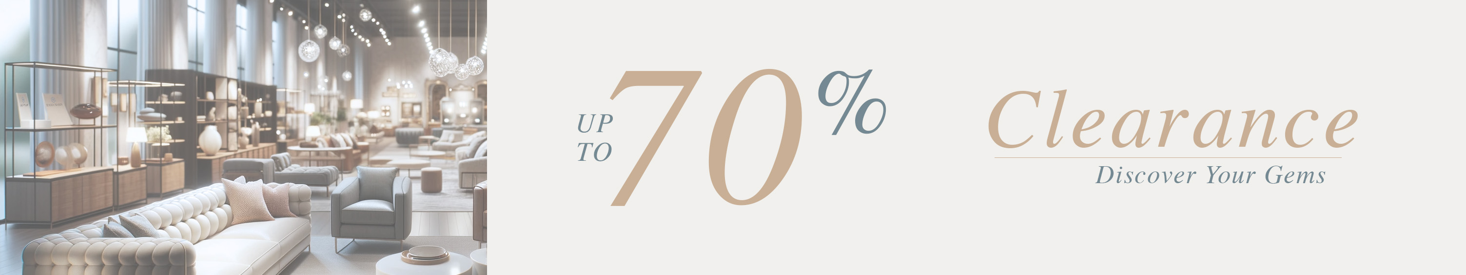 Get up to 70% off on Clearance Items!