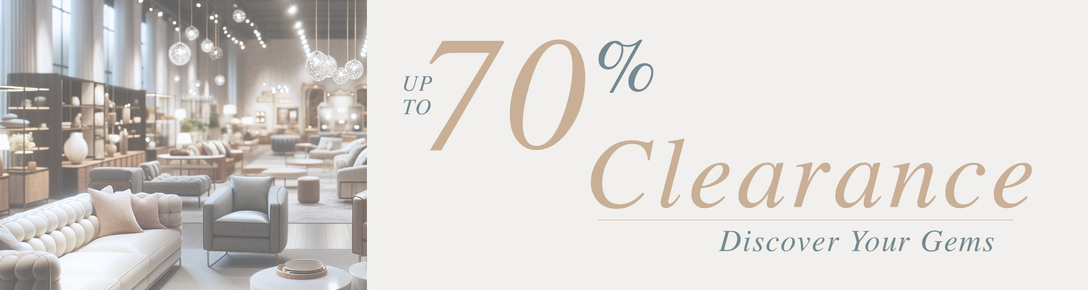 Get up to 70% off on Clearance Items!